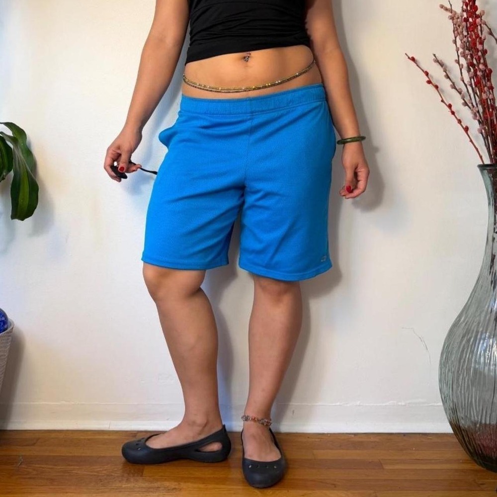 Champion Teal Blue Mesh Basketball Shorts Vintage Kids XL Fits Women S M